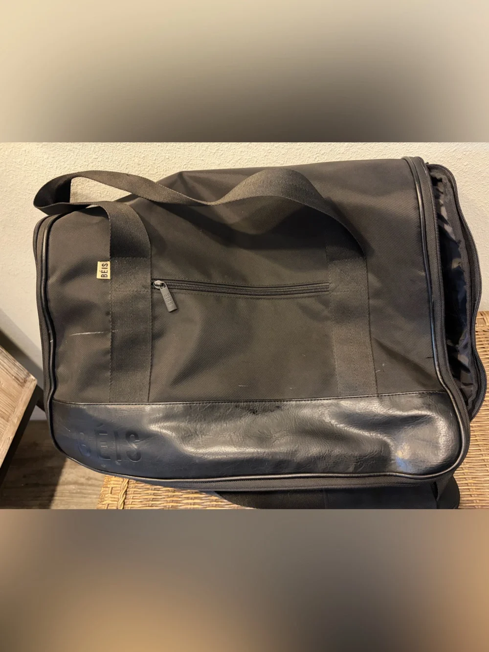 BEIS Black Men’s Weekend Duffel - Classic Travel Bag